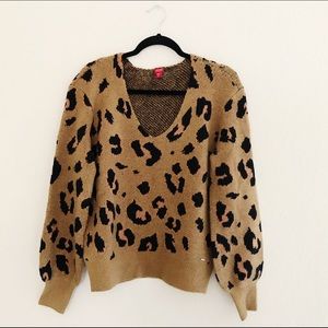 guess leopard sweater